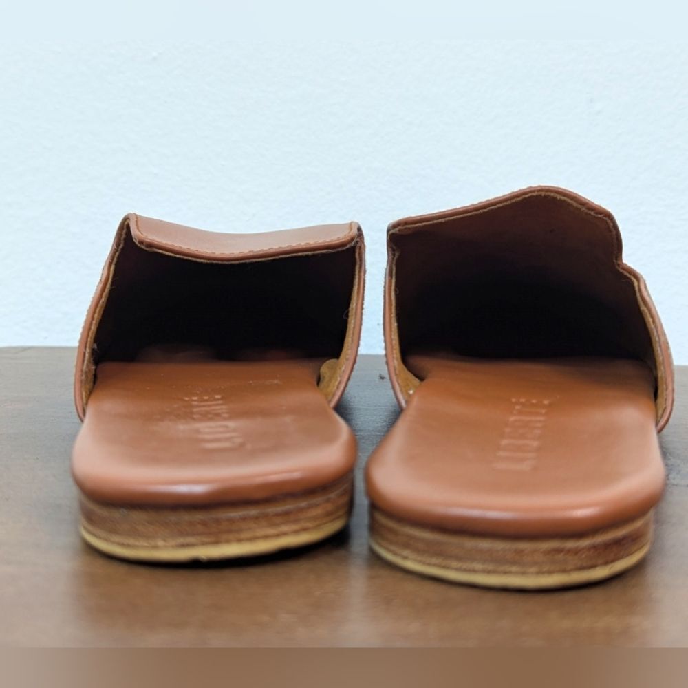 Liberte Leather Preppy Academia Quiet Luxury Capsule French Chic Mules Flats 9 - Picture 8 of 10